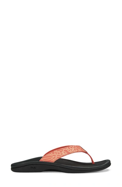 Shop Olukai Ohana Flip Flop In Fusion Coral Fabric