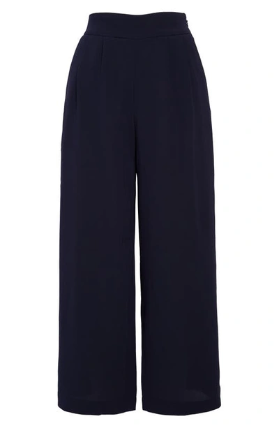 Shop 1.state Wide Leg Crepe Trousers In Blue Night