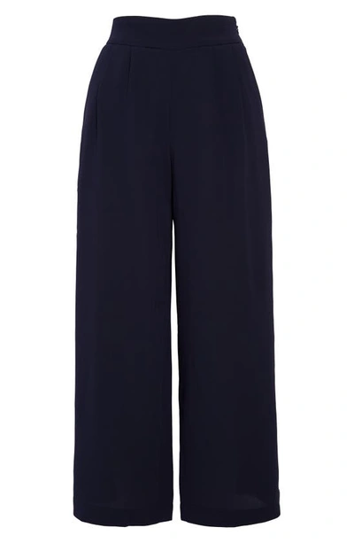 1.state Center Seam Stretch Crepe Trousers In Blue Night