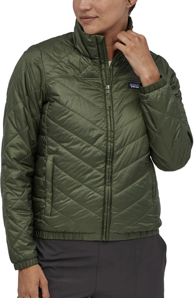 Shop Patagonia Radalie Water Repellent Thermogreen Insulated Jacket In Kale Green