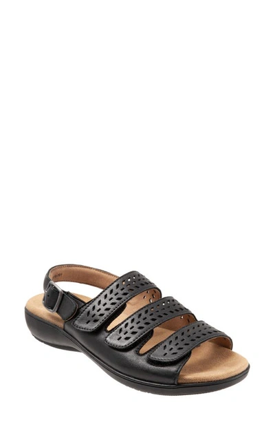 Shop Trotters Trinity Sandal In Black Leather