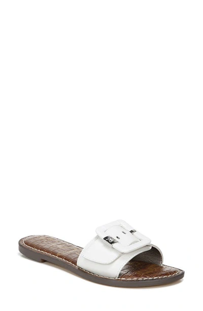 Shop Sam Edelman Granada Slide Sandal In Bright White Leather