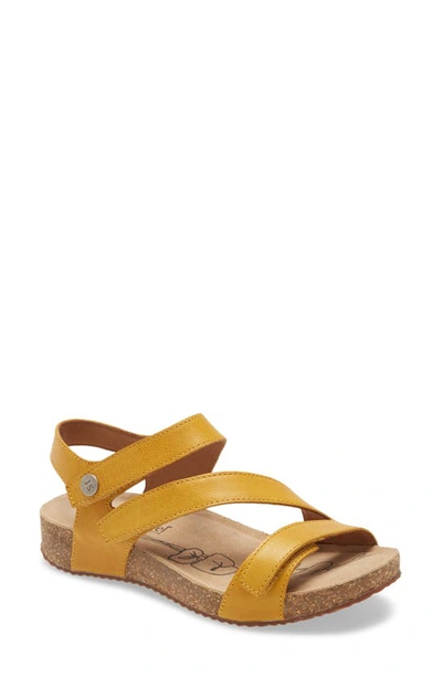 Shop Josef Seibel 'tonga' Leather Sandal In Yellow Leather