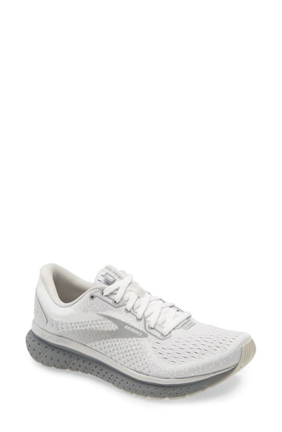 Shop Brooks Glycerin 18 Running Shoe In White/ Grey/ Primer