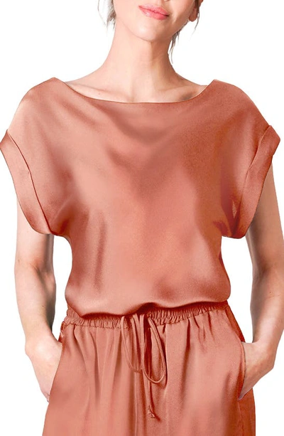 Shop Light Codes Cuffed Tie Tunic In Sunstone