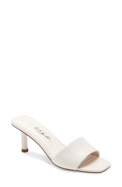 Shop 42 Gold Lilith Slide Sandal In White Leather
