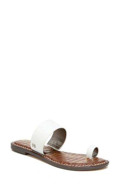 Shop Sam Edelman Gorgene Slide Sandal In Bright White Leather
