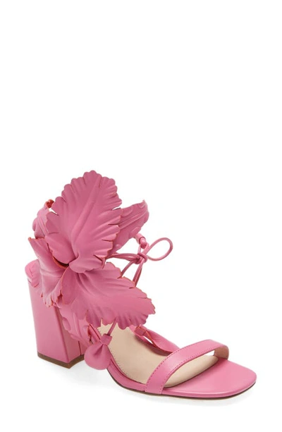 Shop Cecelia New York Hibiscus Sandal In Hot Pink Leather