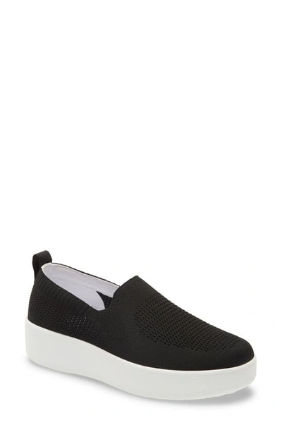 Shop Traq By Alegria Qaravan Platform Slip-on Sneaker In Black Top Fabric