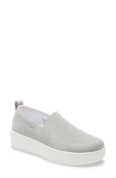 Shop Traq By Alegria Qaravan Platform Slip-on Sneaker In Grey Fabric