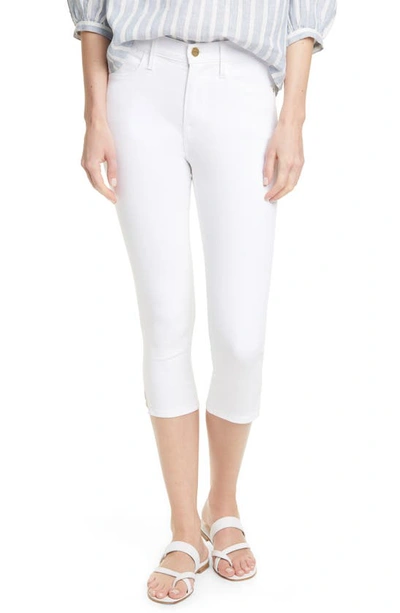 Shop Frame Le High Pedal Pusher Jeans In Blanc