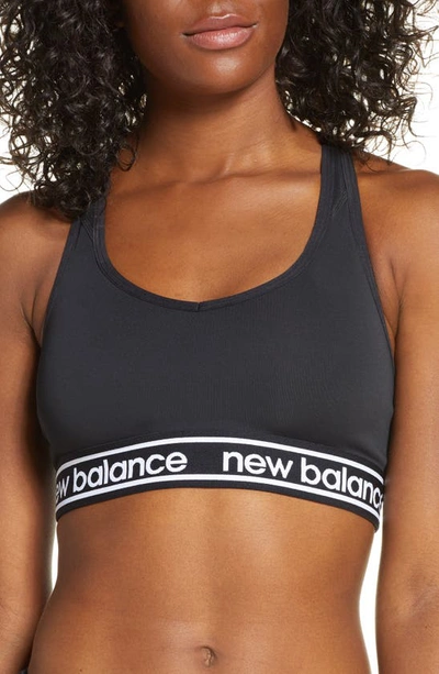 Shop New Balance Pace Sports Bra In Black