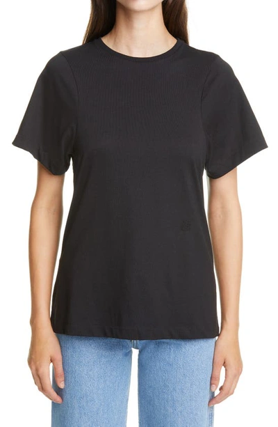 Shop Totême Espera Organic Cotton T-shirt In Black