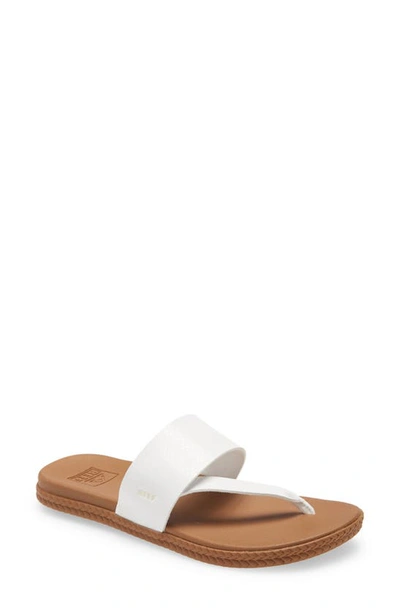 Shop Reef Cushion Bounce Sol Sandal In White/ Snake