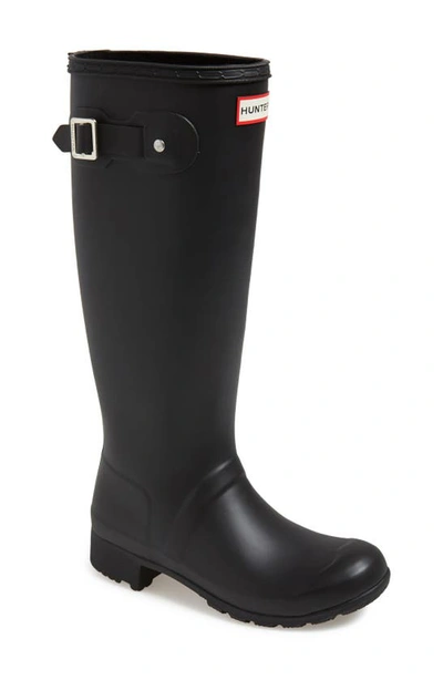 Shop Hunter Tour Packable Waterproof Rain Boot In Black/ Black