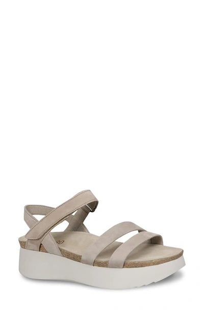 Shop Munro Juniper Sandal In Dark Taupe Nubuck Leather