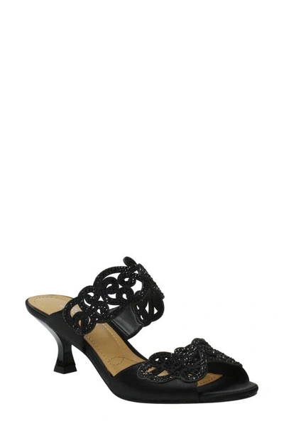 Shop J. Reneé 'francie' Evening Sandal In Black Fabric
