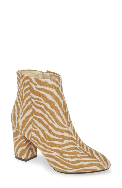 Shop Band Of Gypsies Andrea Bootie In Natural Zebra Print Canvas