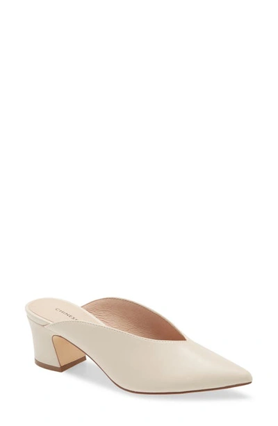Shop Chinese Laundry Pollie Mule In Ecru Faux Leather