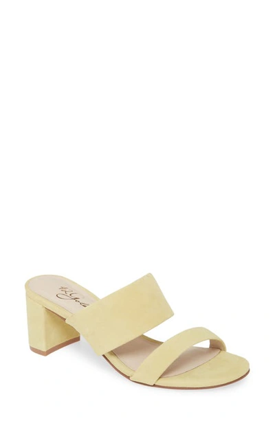 Shop 42 Gold Liya Slide Sandal In Pistachio Suede