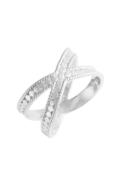 Shop Anna Beck Cross Ring In Silver