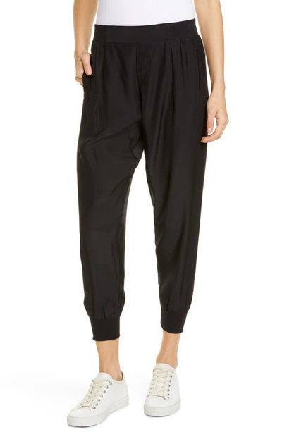 Shop Atm Anthony Thomas Melillo Silk Joggers In Black