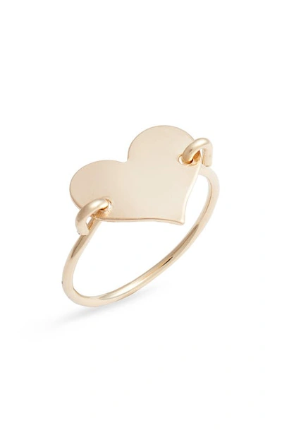 Shop Set & Stones Jenny Heart Ring In Gold