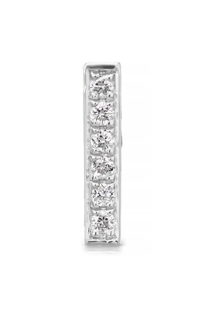 Shop Maria Tash Square Diamond Pavé Bar Threader In White Gold