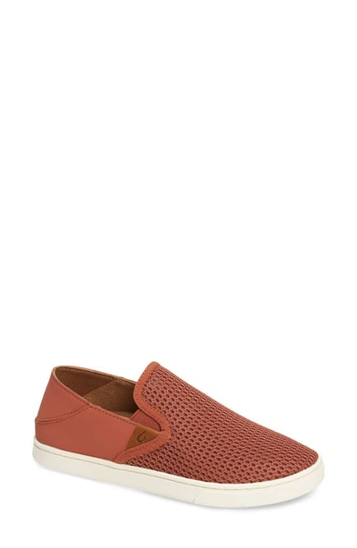 Shop Olukai 'pehuea' Slip-on Sneaker In Red Leather