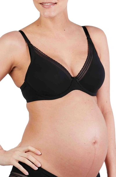 Shop Cache Coeur Milk Underwire Maternity/nursing Bra In Black