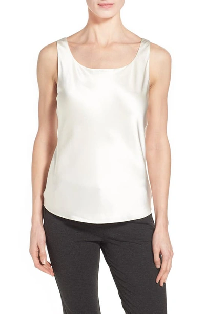 Shop Lafayette 148 Charmeuse Tank In Cloud