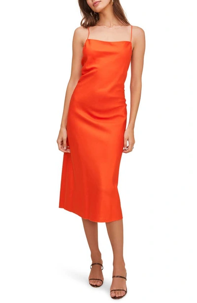 Astr Bonita Midi Slipdress In Red
