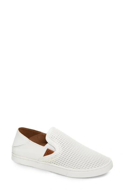 Shop Olukai 'pehuea' Slip-on Sneaker In Bright White Fabric