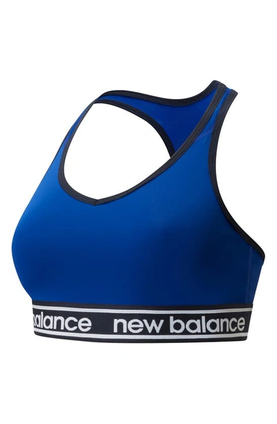 Shop New Balance Pace Sports Bra In Marine Blue