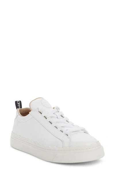 Shop Chloé Lauren Low Top Sneaker In White Leather