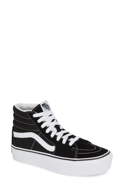 Shop Vans Sk8-hi Platform Sneaker In Black/ True White