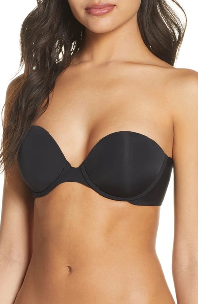 Shop Natori Minimal Contour Underwire Strapless Bra In Black