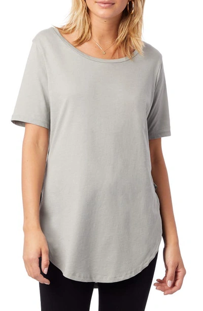 Shop Alternative Organic Cotton Half Sleeve Tunic In Earth Grey