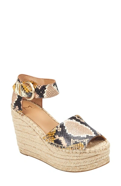 Shop Marc Fisher Ltd Alida Espadrille Platform Wedge In Cromie Leather