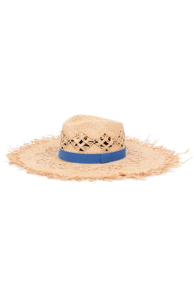 Shop Rag & Bone Frayed Wide Brim Raffia Hat In Natural