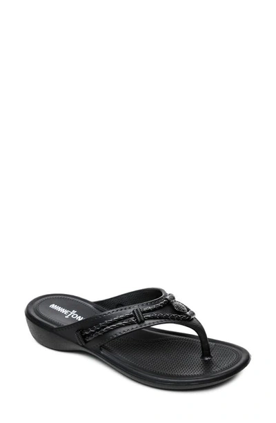 Shop Minnetonka Silverthorne Prism Flip Flop In Black