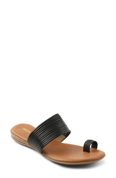 Shop Andre Assous Vira Sandal In Black Leather