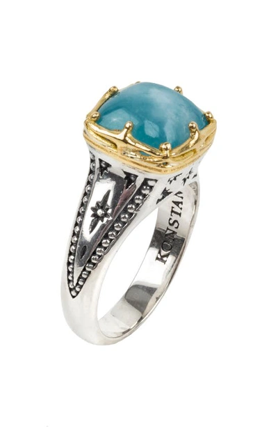 Shop Konstantino Astria Aquamarine Ring In Gold