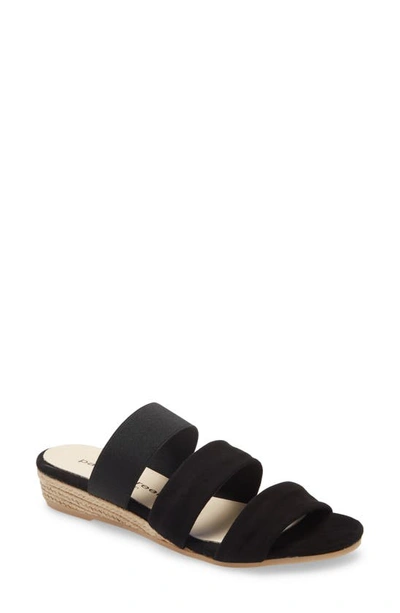 Shop Patricia Green Joanna Wedge Sandal In Black Suede