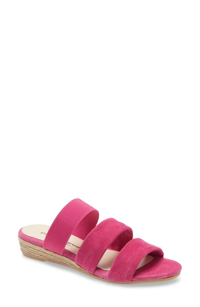 Shop Patricia Green Joanna Wedge Sandal In Fuchsia Suede