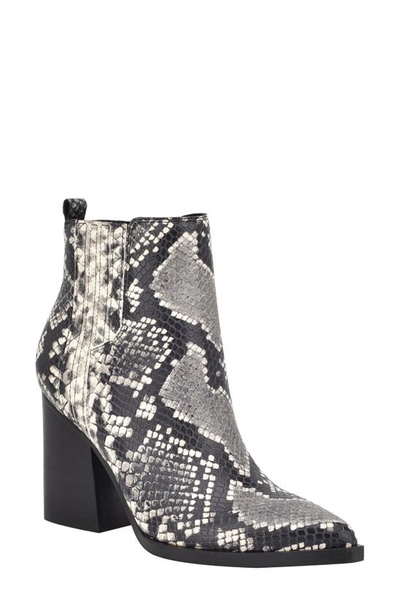 Shop Marc Fisher Ltd Oshay Pointed Toe Bootie In Black Snake Print