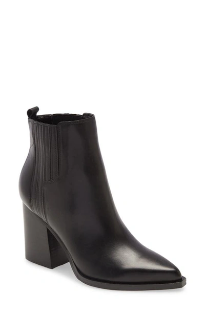 Shop Marc Fisher Ltd Oshay Pointed Toe Bootie In Black Leather
