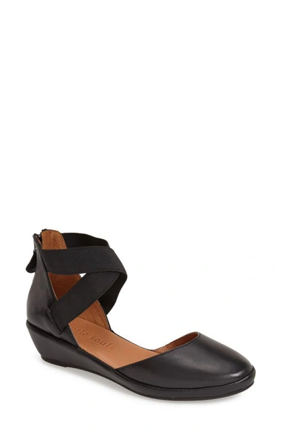 Shop Gentle Souls Signature Noa Elastic Strap D'orsay Sandal In Black