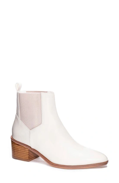 Shop Chinese Laundry Filip Chelsea Bootie In Ecru Leather