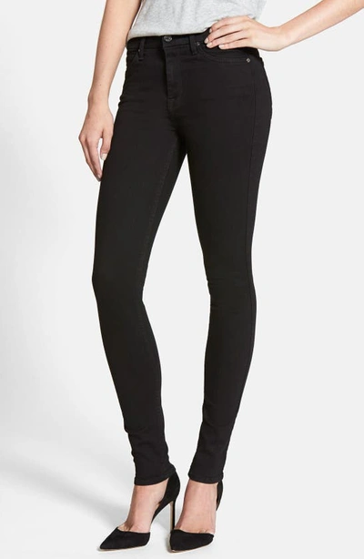Shop 7 For All Mankind 'slim Illusion Luxe' High Waist Skinny Jeans In Slim Illusion Luxe Black